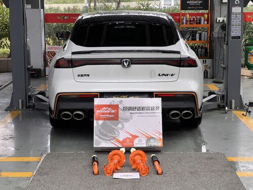 mais recente caso da empresa sobre Changan UNI-V 2.0T atualizado com amortecedores de conforto ajustáveis ​​EDDY