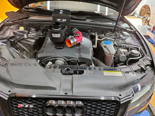 mais recente caso da empresa sobre 2011 Audi A5 2.0T Upgrade EDDYSTAR Carbon Fiber Atomic Intake Kit ✨ Power Awakened