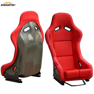 EDDYSTAR Carbon Fiber Bucket Seats Dual Slider Fácil instalação para carro de corrida