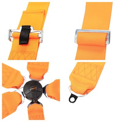 EDDYSTAR Nylon Drift Car Racing Cinturão de Segurança Cor de Laranja Cinturão de Segurança de 5 Pontos