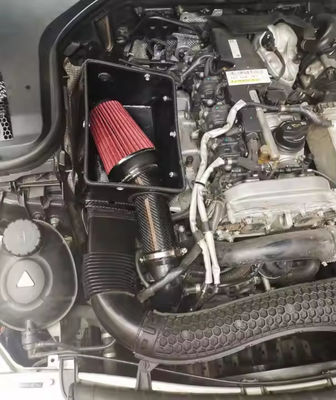 Manter as temperaturas Proteção do motor de admissão de ar de fibra de carbono Para Mercedes Benz