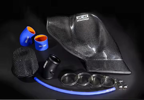 Kit de indução de ar frio de fibra de carbono que melhora a filtração para o Audi Q5 1.8T