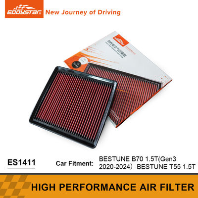 Filtro de ar de painel de alto fluxo lavável BESTUNE B70 1.5T Filtração Micropartículas
