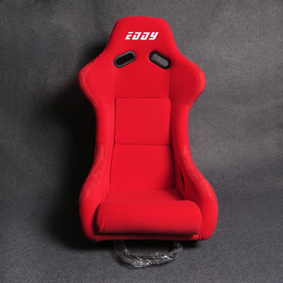 Material de veludo Assentos de corrida vermelhos Assentos de corrida macios personalizáveis