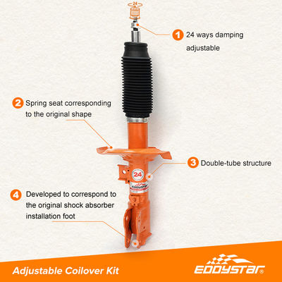 Mitsubishi Lancer ajustável Kit de choque e estribo resistente à fadiga