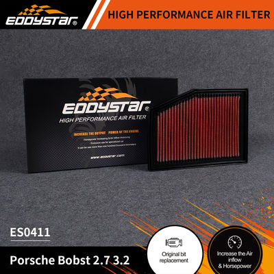 Filtro de Ar de Alto Fluxo EDDYSTAR para Porsche Bobst 2.7 3.2 com Vida Útil de Filtro de Até 60.000 Milhas e Número OE ES0411