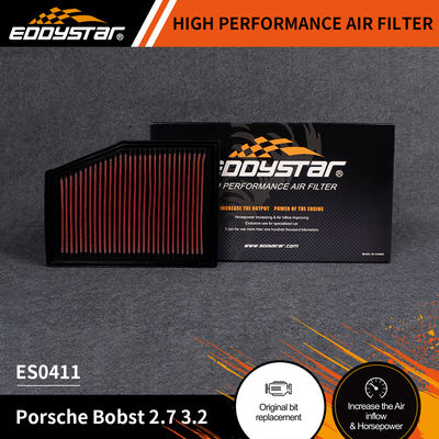Filtro de Ar de Alto Fluxo EDDYSTAR para Porsche Bobst 2.7 3.2 com Vida Útil de Filtro de Até 60.000 Milhas e Número OE ES0411