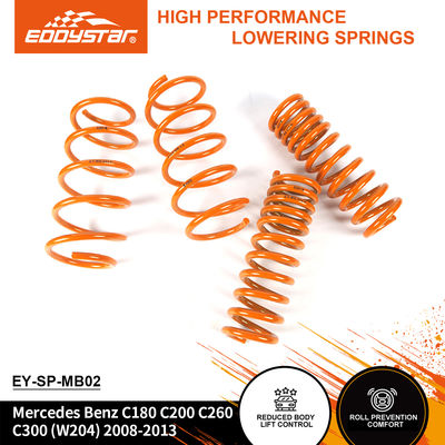 EDDYSTAR Anti-Corrosion Customized Lowering Spring Kit para Mercedes Benz C180/C200/C260/C300 (2008-2013) - Conjunto de 4 molas de engenharia de precisão com queda de -30 mm