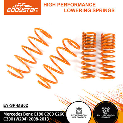 EDDYSTAR Anti-Corrosion Customized Lowering Spring Kit para Mercedes Benz C180/C200/C260/C300 (2008-2013) - Conjunto de 4 molas de engenharia de precisão com queda de -30 mm