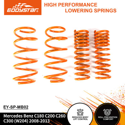 EDDYSTAR Anti-Corrosion Customized Lowering Spring Kit para Mercedes Benz C180/C200/C260/C300 (2008-2013) - Conjunto de 4 molas de engenharia de precisão com queda de -30 mm