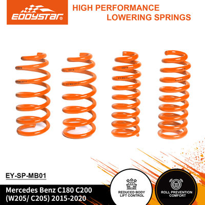 EDDYSTAR Precision-Engineered Lowering Spring Kit Set de 4 com 15% mais rígido traseiro e 20% mais rígido dianteiro para Mercedes Benz C180/C200 2015-2020