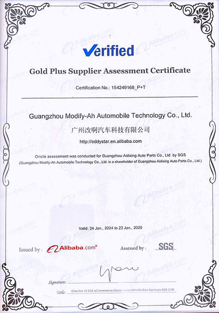 China GUANGZHOU MODIFY-AH AUTOMOBILE TECHNOLOGY CO., LTD Certificações
